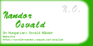 nandor osvald business card