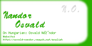 nandor osvald business card